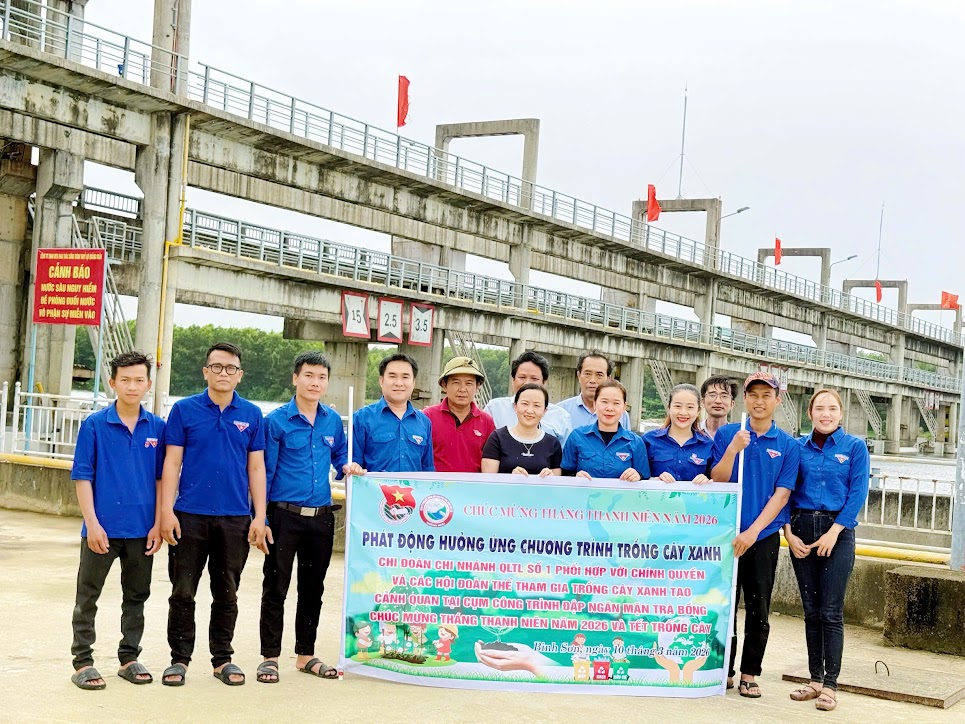 Chúc mừng tháng thanh niên năm 2026 - Phát động hưởng ứng phong trào trồng cây xanh -Công ty TNHH MTV Khai Thác Công Trình Thủy Lợi Quảng Ngãi